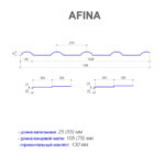 Металлочерепица AFINA размеры