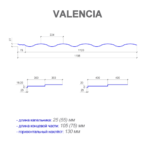 Металлочерепица VALENCIA размеры